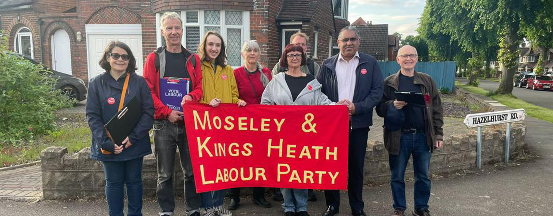 Cllr Jenkins with Moseley Labour members out with survey